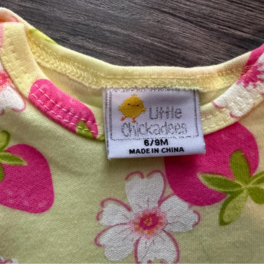 Little Chickadee 3 piece of Set Floral Baby Bodysuit 6/9 M